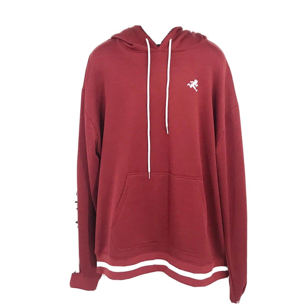 PLAY CLOTHS MEN'S HYPNOS HOODY IN COLOR RHUBARB - SIZE LARGE